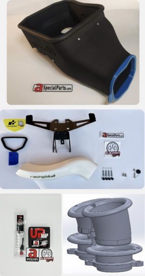 KIT RACING ASPIRAZIONE COMPLETA per RS660 (UPMAP + CORNETTI A GEOMETRIA VARIABILE GRT + AIRBOX + RAM AIR)